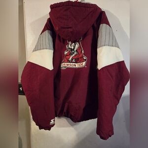 VINTAGE ALABAMA CRIMSON TIDE STARTER JACKET, HEAVY PULLOVER TYPE SIZE XL
